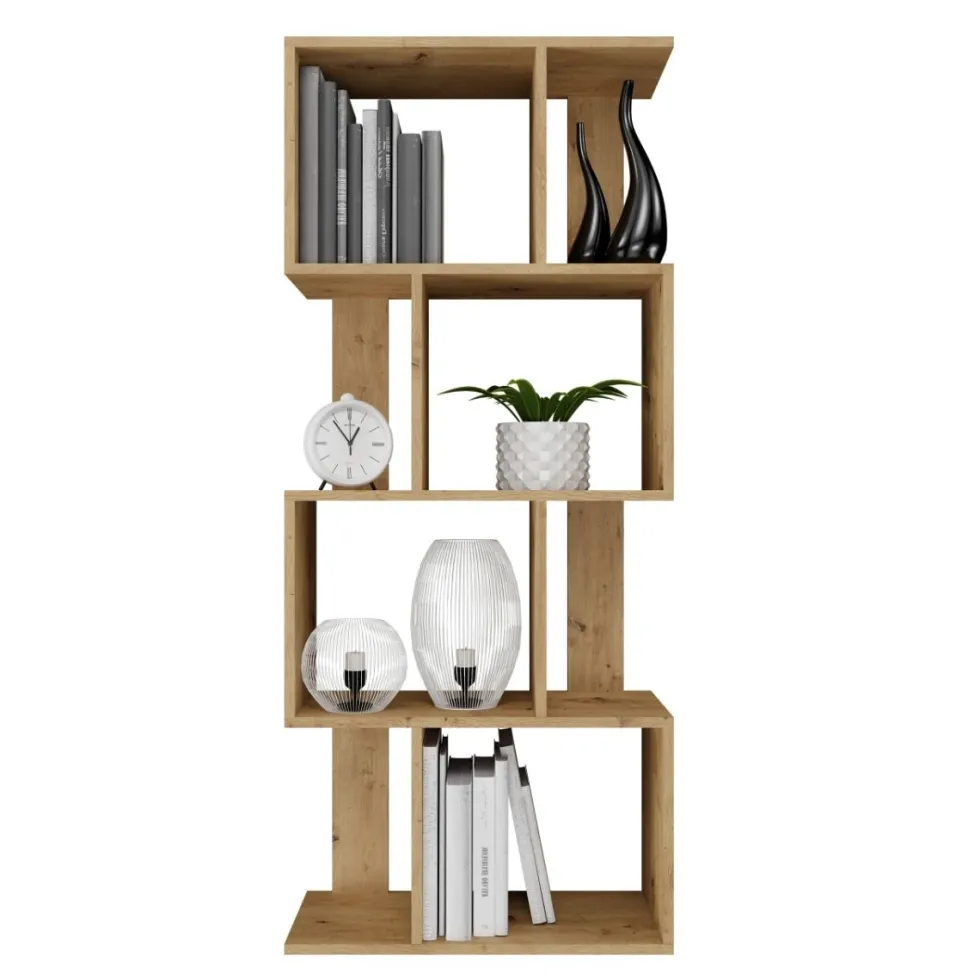 Libreria moderna 59,5x140x30 cm rovere naturale LBT9
