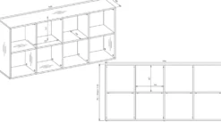 Libreria salvaspazio 147x75 cm rovere LBT15