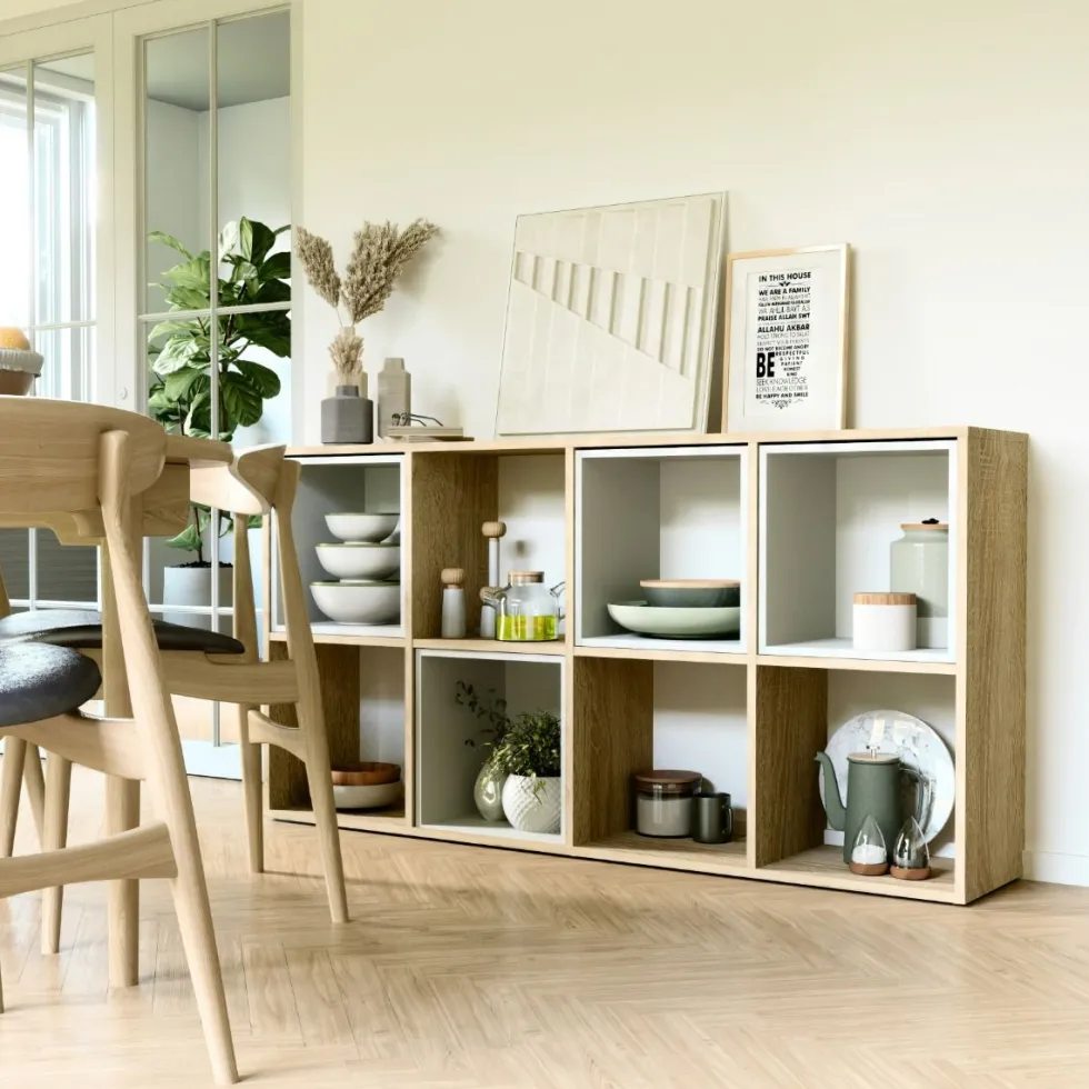 Libreria salvaspazio 147x75 cm rovere chiaro LBT15