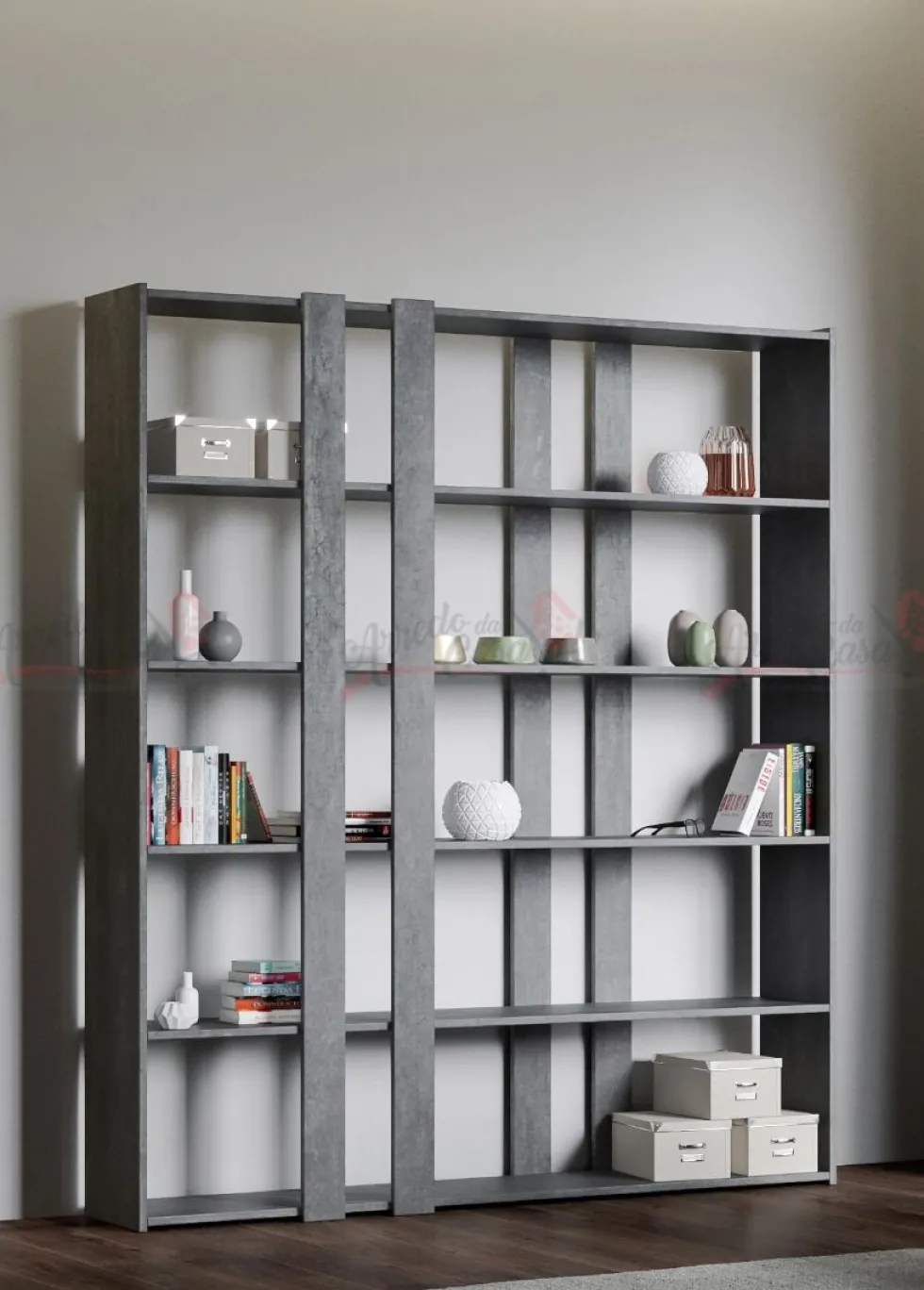 Libreria soggiorno moderna Made in Italy KTA