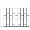 Libreria 252x186 cm con 45 vani grigia LBL2