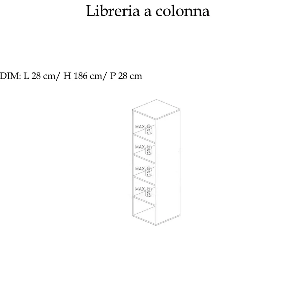 Libreria 252x186 cm con 45 vani grigia LBL2