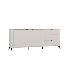 Madia da soggiorno elegante 183x75 cm in beige e rovere MT2