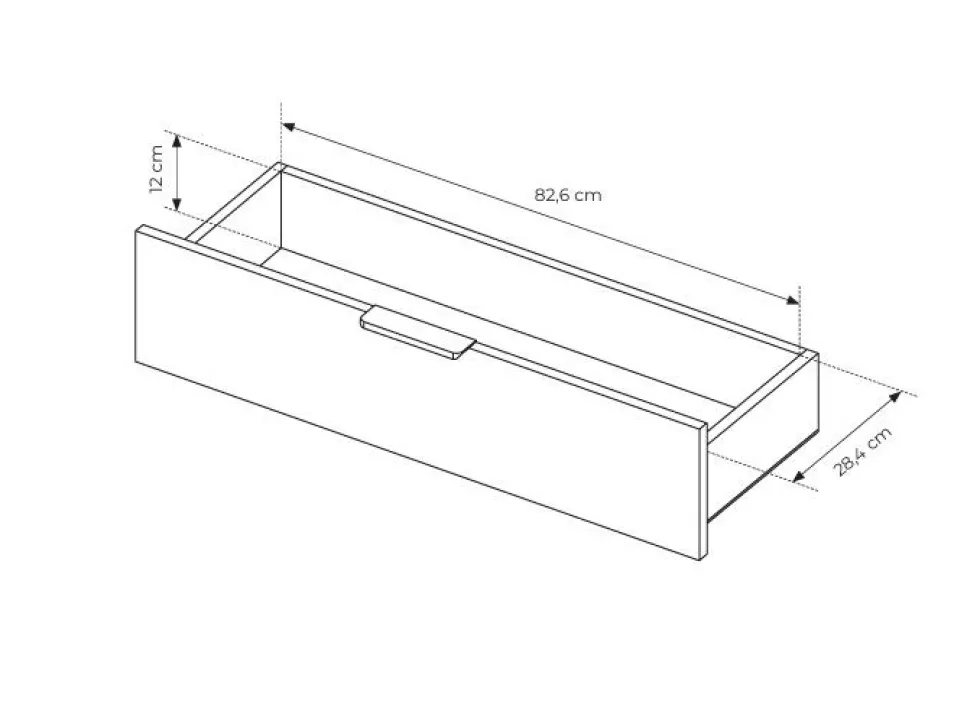Madia da soggiorno moderna con ante in vetro temperato e luce LED quercia scura e nero MALK41