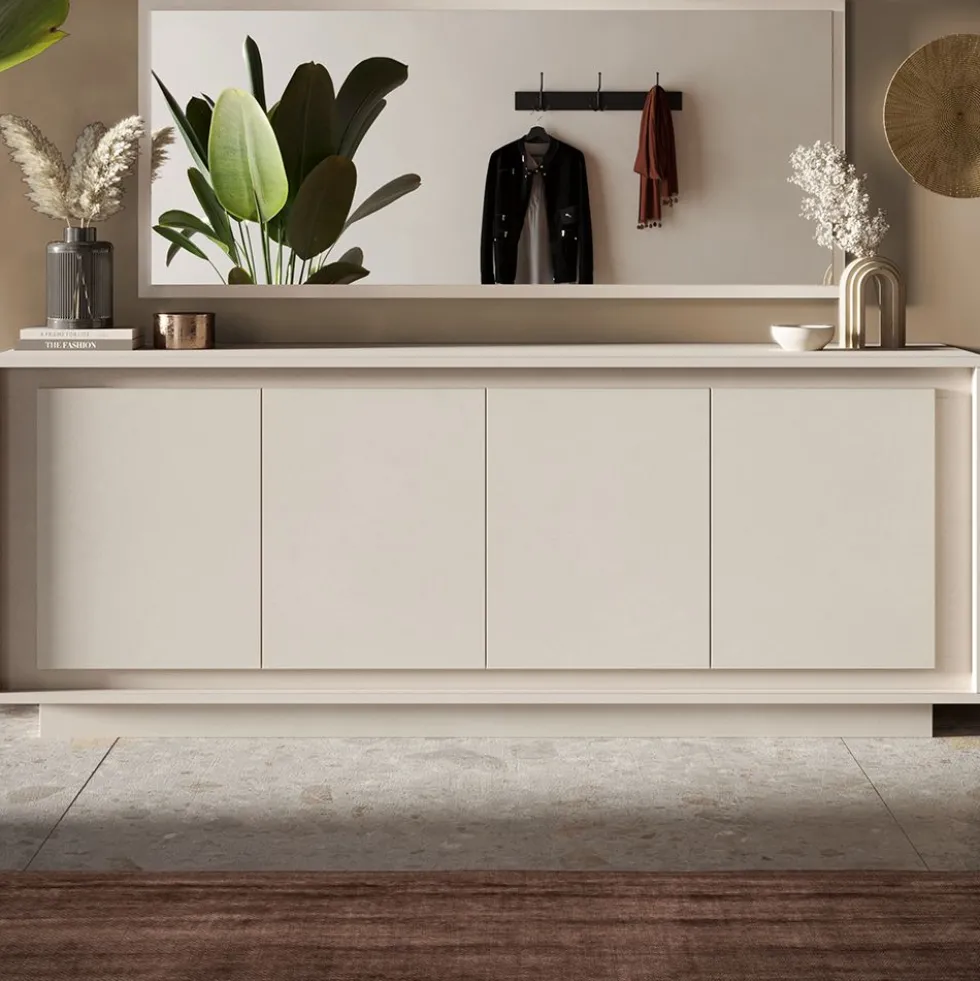 Madia moderna a 4 ante 207x80 cm cashmere ML56