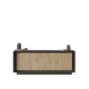 Madia moderna a 4 ante 207x80 cm grafite e rovere chiaro ML56
