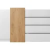 Madia moderna 160 cm bianca e rovere MALK39