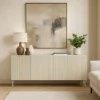 Madia moderna 195 cm con 4 ante push to open beige cashmere MALK42