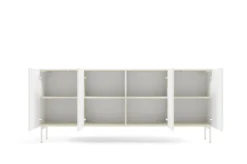 Madia moderna 195 cm con 4 ante push to open beige cashmere MALK42