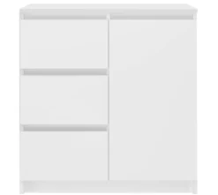Madia moderna 75 cm per soggiorno con 3 cassetti bianco opaco MT5