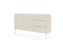 Madia moderna da soggiorno 2 ante e 3 cassetti beige cashmere MALK44