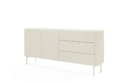 Madia moderna da soggiorno con 2 ante e 3 cassetti beige cashmere MALK43
