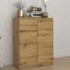 Madia moderna da soggiorno 70X97 a 2 ante e 2 cassetti rovere MT7