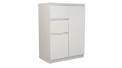 Madia moderna da soggiorno 70X97 a 2 ante e 2 cassetti bianca MT7