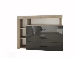 Madia moderna rovere naturale/antracite lucido MI1