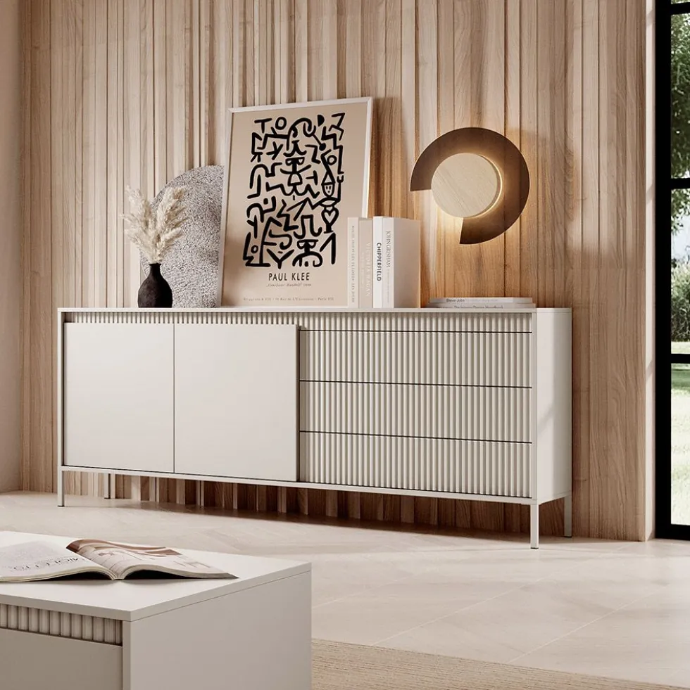 Madia moderna 153x81cm beige MALK34