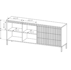 Madia moderna 187x81cm beige MALK35