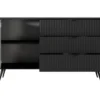 Madia moderna 138x81cm con 1 anta e 3 cassetti nero MALK19