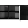 Madia moderna 163x81cm con 2 ante e 3 cassetti nero MALK18