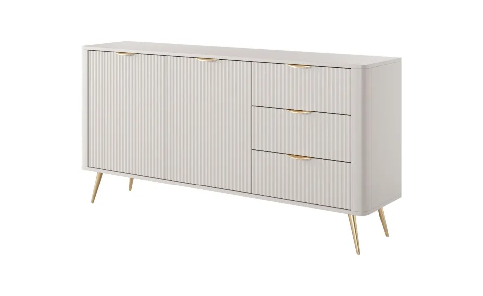 Madia moderna 163x81cm con 2 ante e 3 cassetti beige MALK18