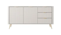 Madia moderna 163x81cm con 2 ante e 3 cassetti beige MALK18
