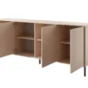 Madia moderna 203x81cm con luce LED 4 ante beige MALK9