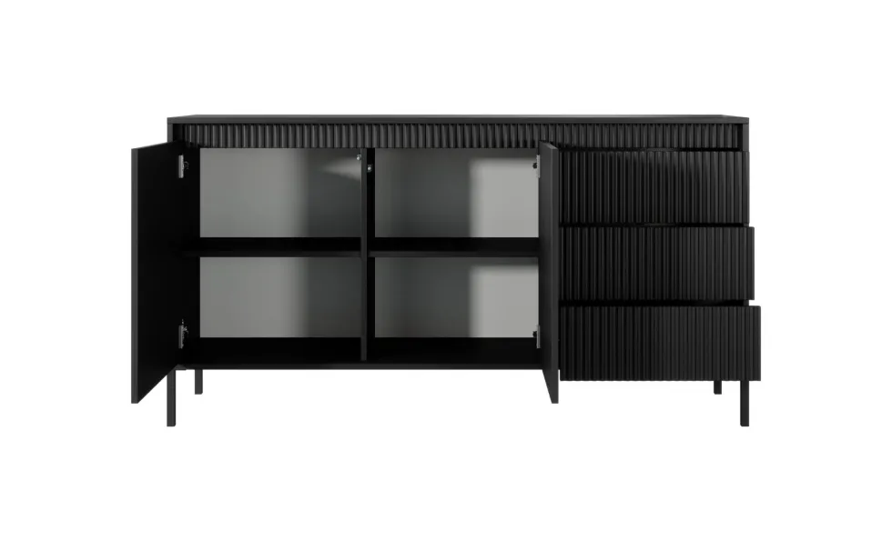 Madia moderna 153x81cm nero MALK34