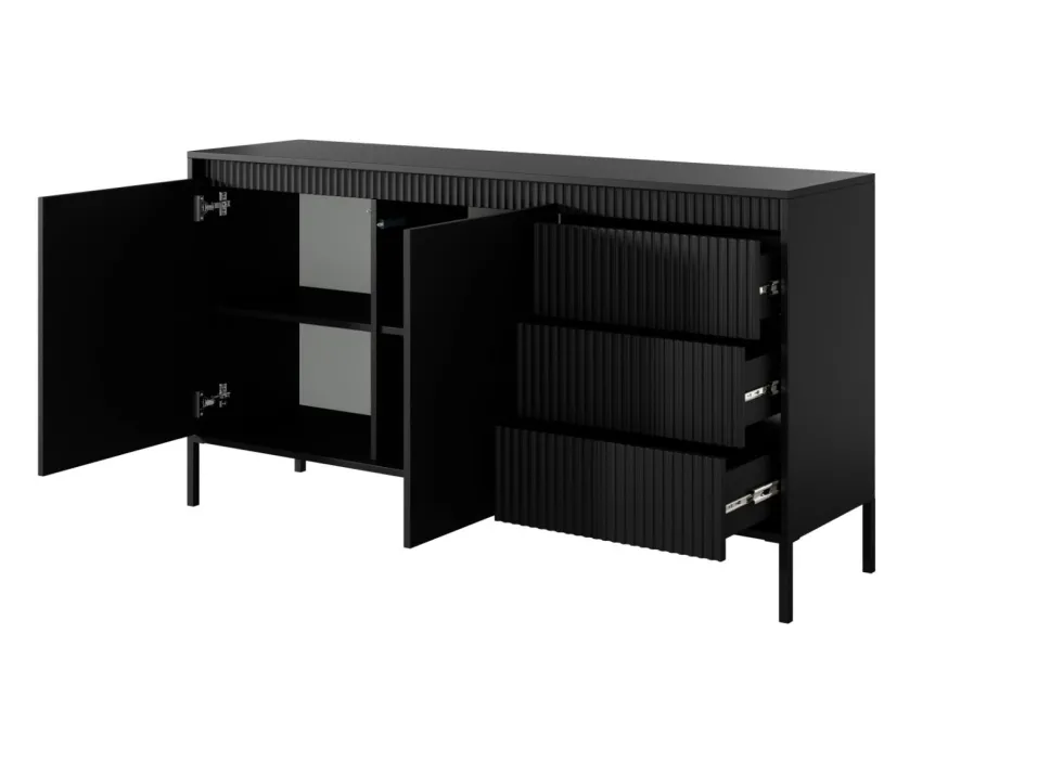 Madia moderna 153x81cm nero MALK34