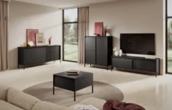 Madia moderna 187x81cm nero MALK35