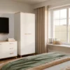 Madia soggiorno con cassetti 150x75 cm in rovere e bianco MT15