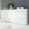 Madia 207x86 moderna a quattro ante bianco lucido ML4
