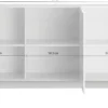 Madia 181x90 moderna da living con tre ante battenti e maniglia rettangolare rovere ML27