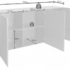 Madia 181x84 moderna per living con tre ante battenti grigio serigrafato ML36