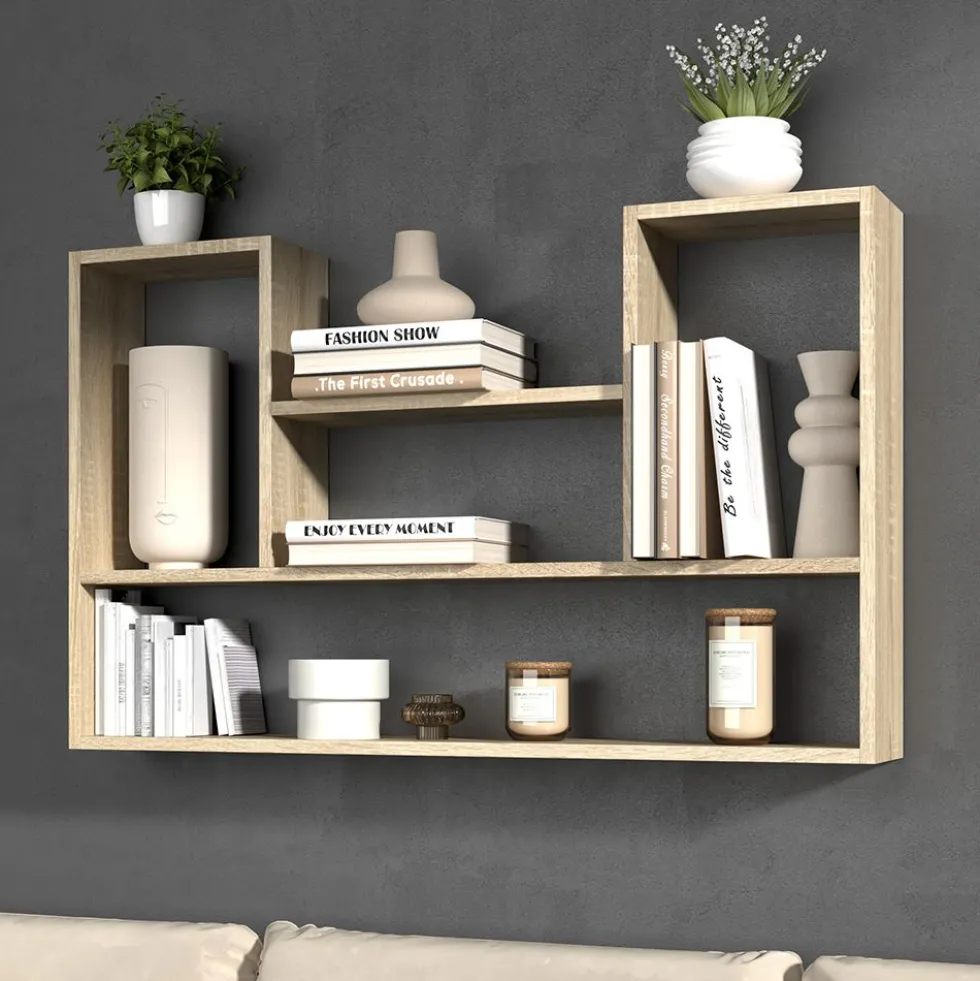 Mensola moderna 100x60 cm rovere chiaro MNT4