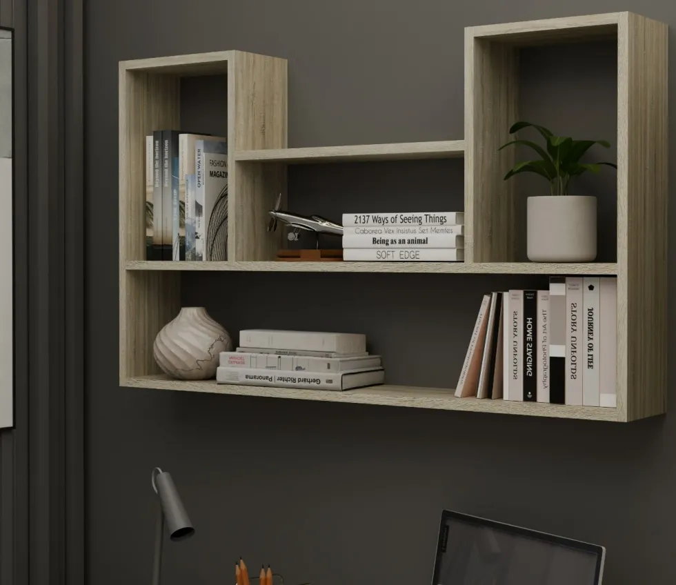 Mensola moderna 100x60 cm rovere chiaro MNT4