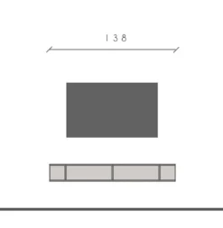 Mensola porta tv 138x19 cm rovere PTL29