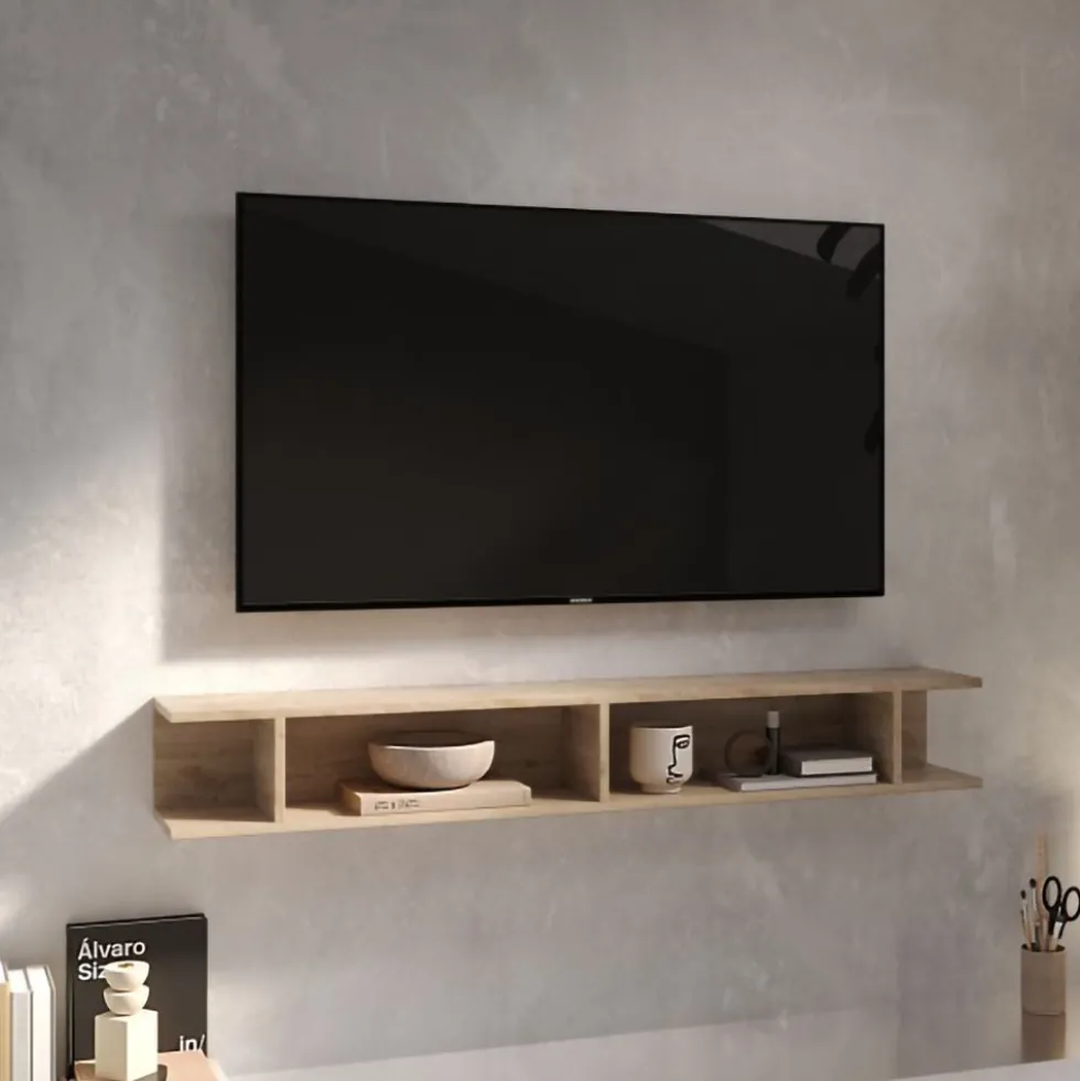 Mensola porta tv 138x19 cm rovere PTL29