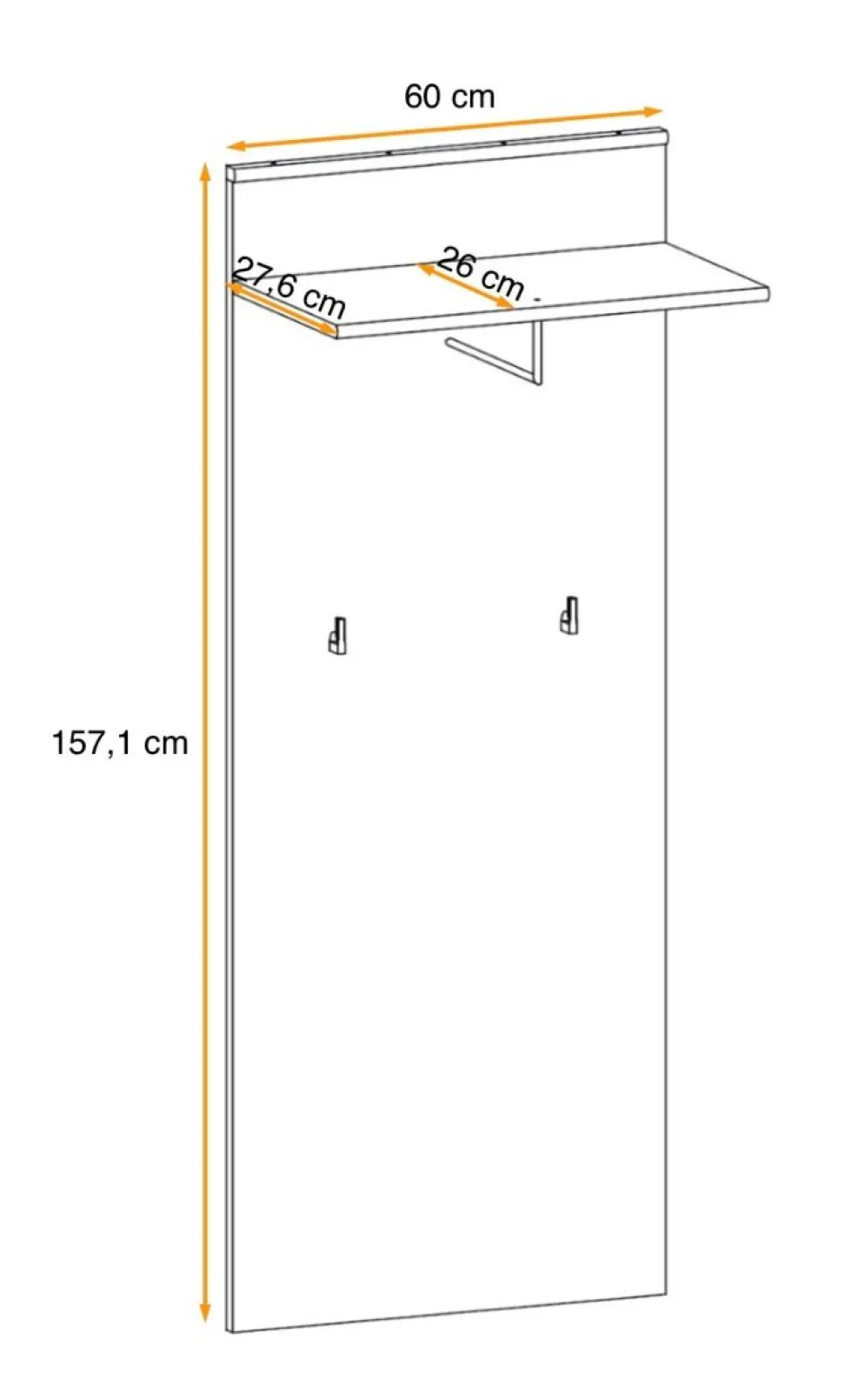Mobile attaccapanni per ingresso 60x157 AIP1