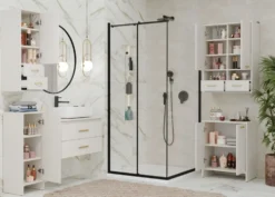 Mobile bagno moderno 60x74 cm a 2 ante con ripiano interno cashmere MBT6