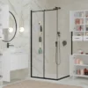 Mobile bagno moderno 60x74 cm a 2 ante con ripiano interno bianco opaco MBT6