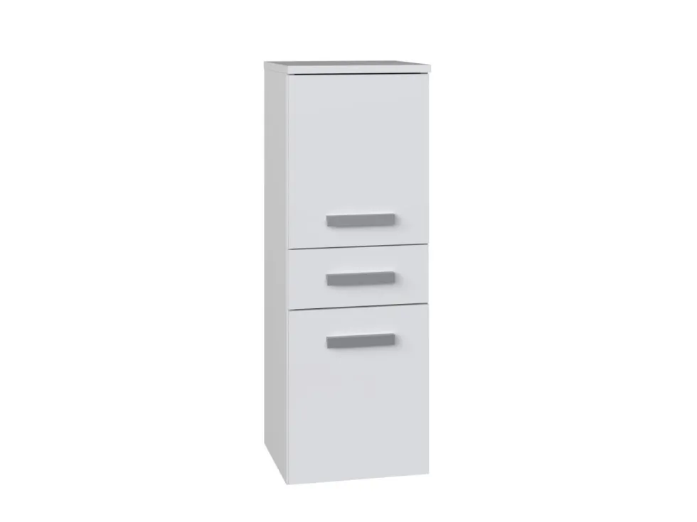 Mobile bagno salvaspazio 30x85 cm con 2 ante bianco opaco MBT1