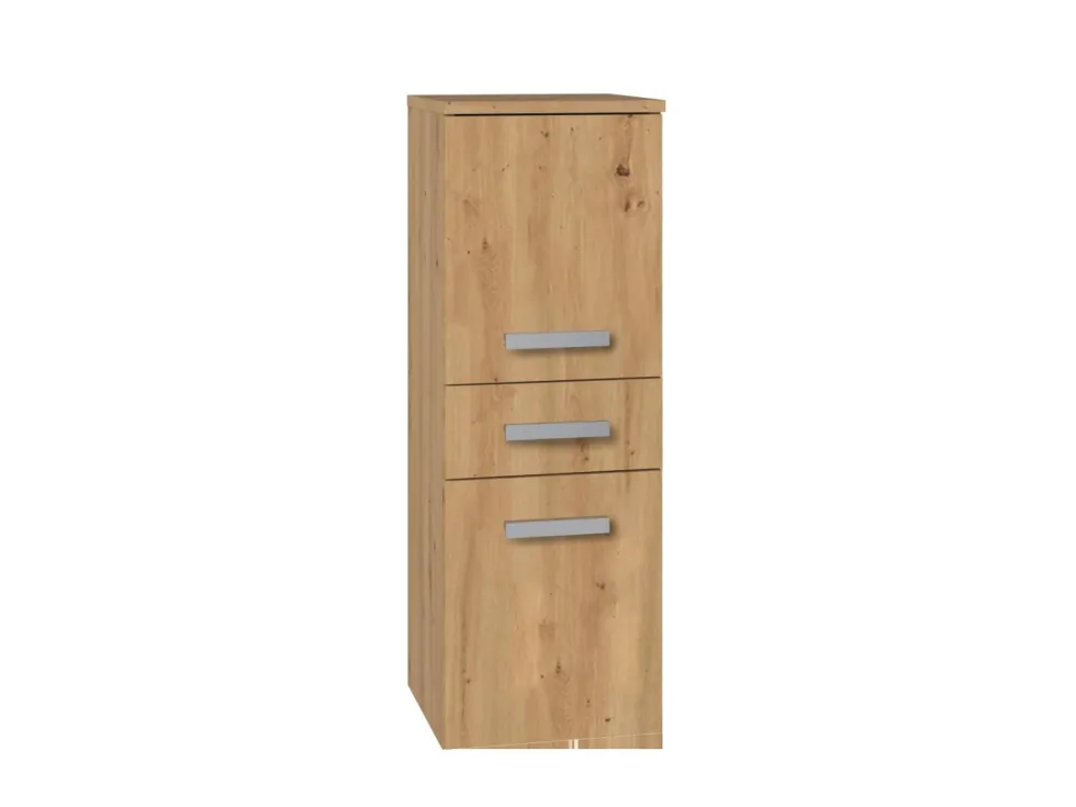 Mobile bagno salvaspazio 30x85 cm con 2 ante rovere MBT1