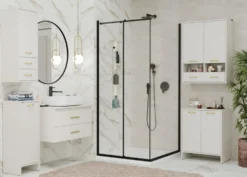 Mobile bagno salvaspazio 35x90 cm con anta e ripiani cashmere MBT3