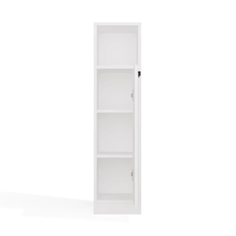 Mobile bagno salvaspazio 25,5x102 cm con 2 ante bianco opaco MBT7