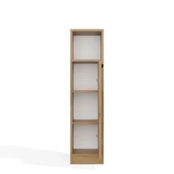 Mobile bagno salvaspazio 25,5x102 cm con 2 ante rovere MBT7