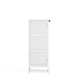 Mobile bagno salvaspazio 35x90 cm con anta e ripiani bianco opaco MBT3