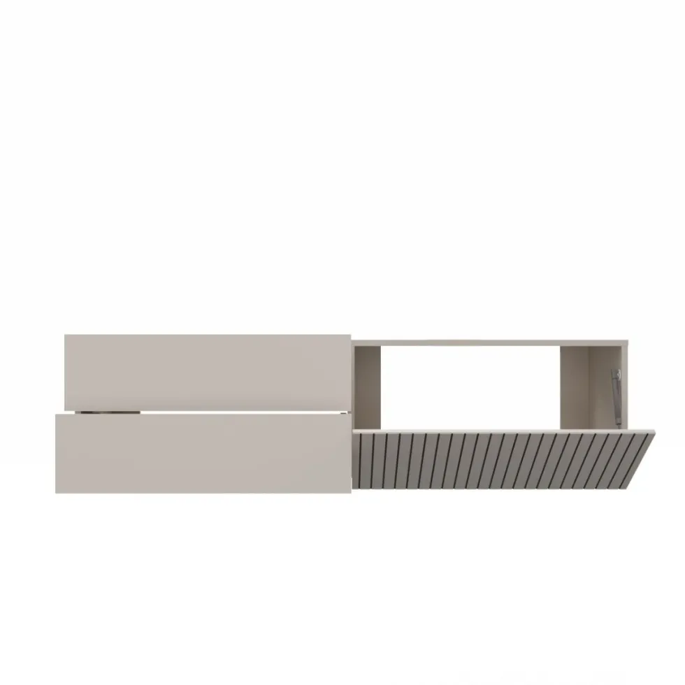 Mobile bagno sospeso 140 cm con anta a ribalta cashmere MLBT3