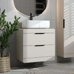 Mobile bagno sospeso 60 cm con cassetti soft-close cashmere MLBT7
