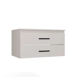 Mobile bagno sospeso 80 cm con 2 cassetti beige MLBT2