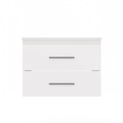 Mobile bagno sospeso 60 cm con 2 cassetti bianco opaco MLBT1